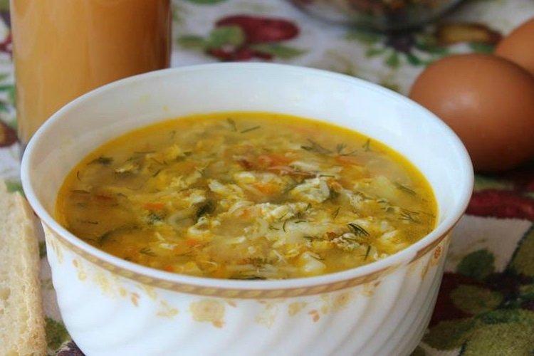 Chicken Soup with Scrambled Egg