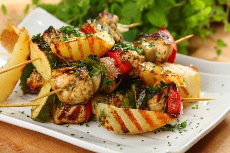 Patatas con verduras a la parrilla