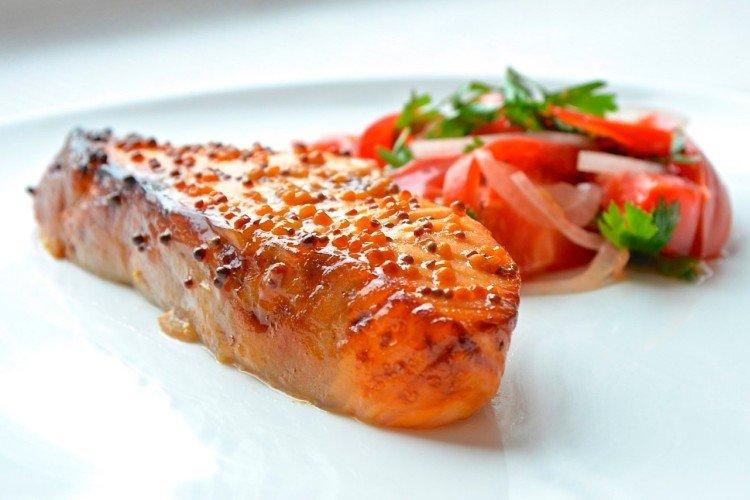 Filetes de trucha en glaseado de miel