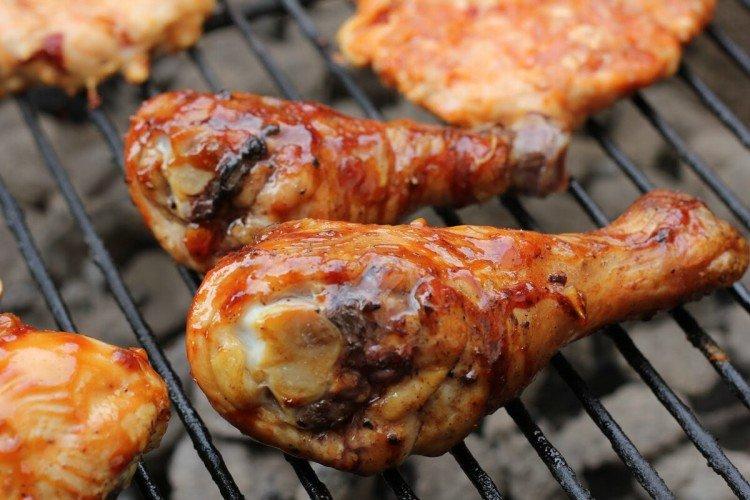 Muslos de pollo a la parrilla