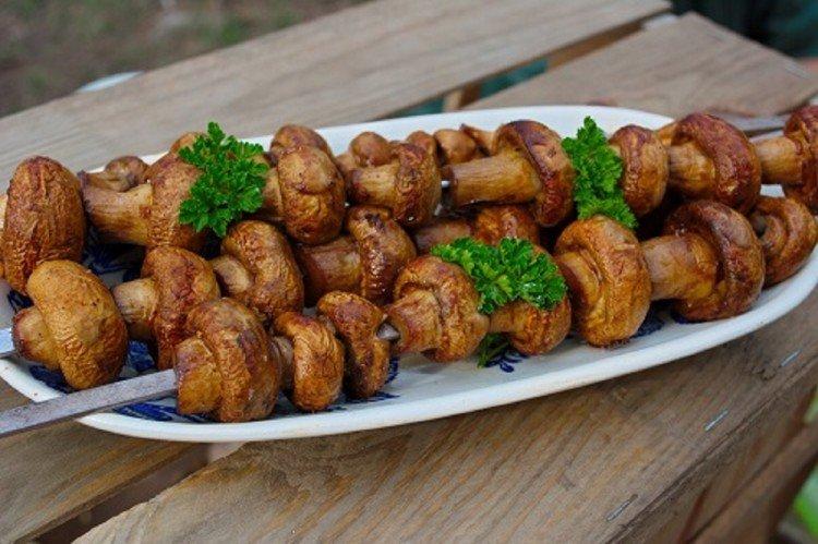 Champiñones a la parrilla