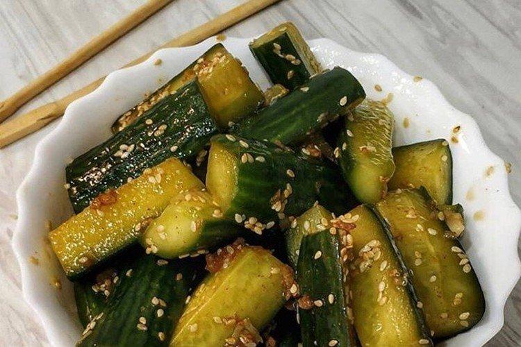 Korean Cucumbers with Soy Sauce