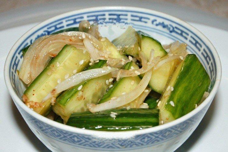 Korean Cucumbers with Onion