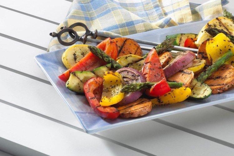 Gemüse in koreanischer Marinade vom Grill