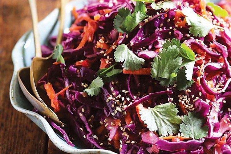 Korean Red Cabbage Salad
