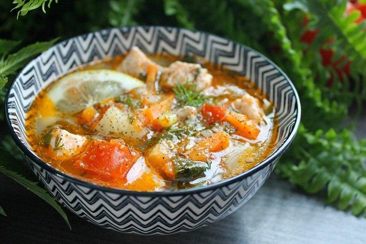 Salmon and Spinach Soup