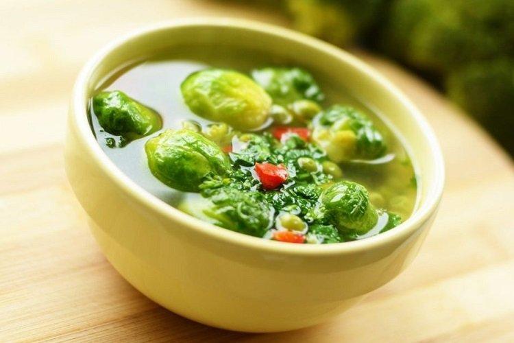 Spinach and Brussels Sprouts Soup