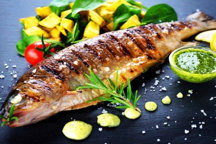 Forelle in Orangenmarinade vom Grill