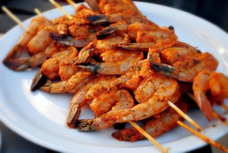 Grilled Shrimp in Tomato Marinade