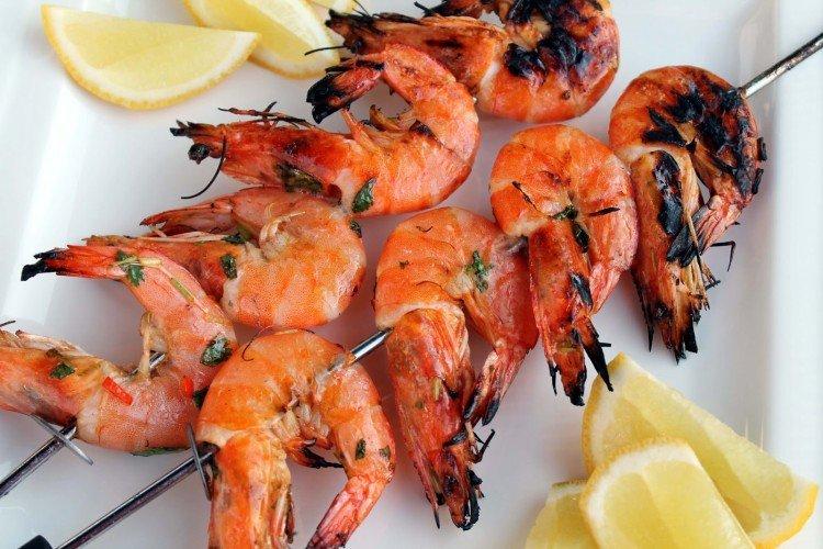 Grilled Shrimp in Wine