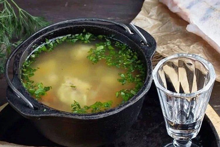 Trout Ukha with Vodka
