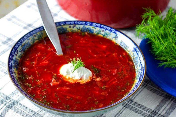 Beetroot Borsch with Radish
