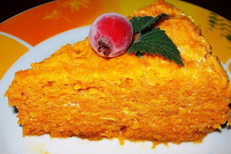 Cottage Cheese and Carrot Bake with Semolina