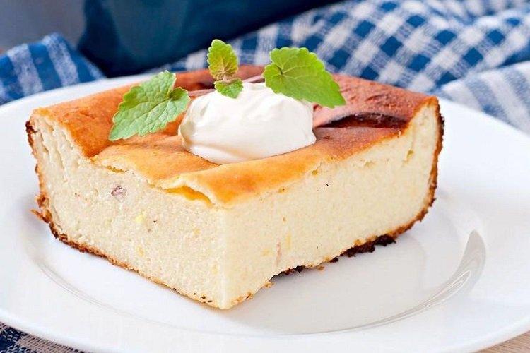 Cottage Cheese Bake with Sour Cream Frosting