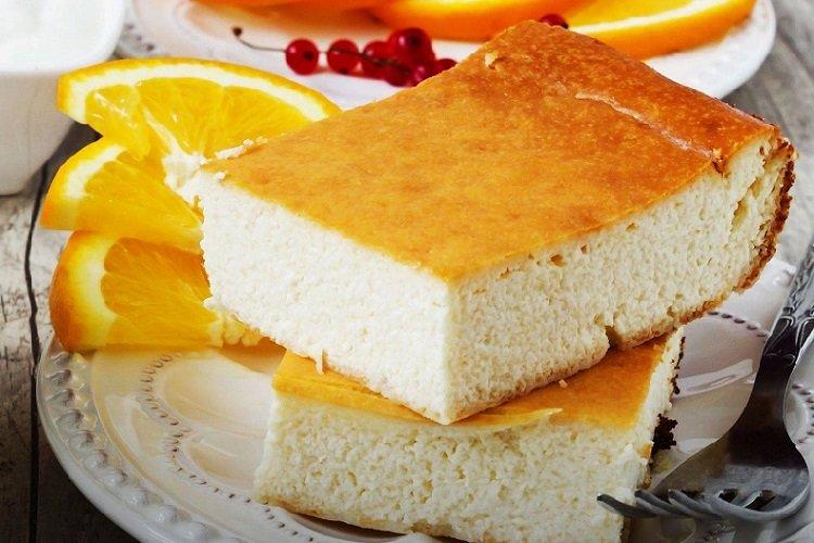 Cottage Cheese Bake with Semolina and Oranges