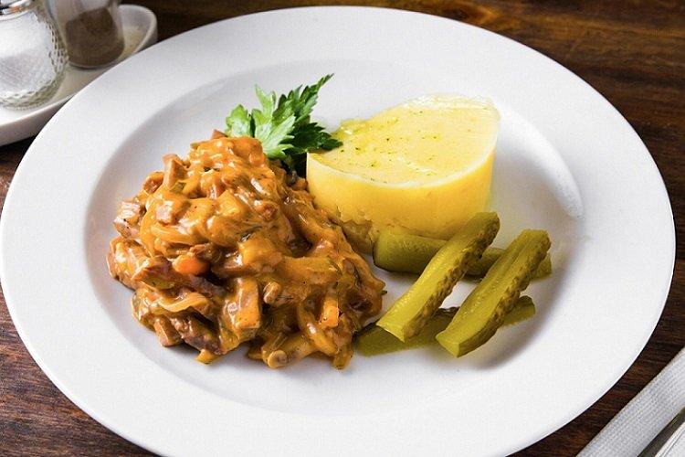 Beef Stroganoff with Mustard