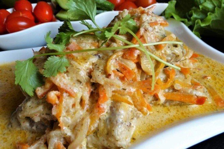 Trout with Cabbage in the Oven