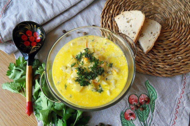 Käsesuppe ohne Fleisch