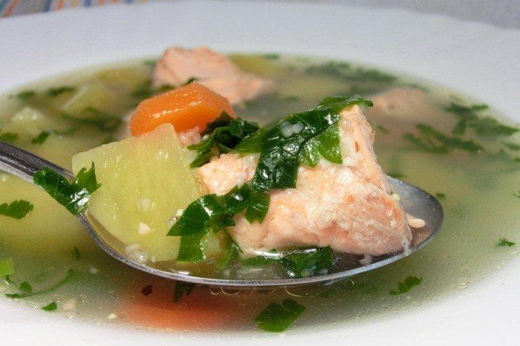 Trout and Mushroom Soup