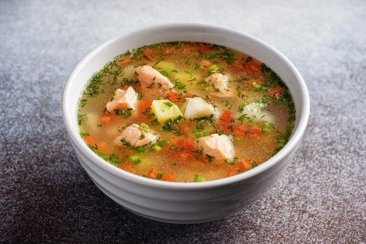 Trout Soup with Tomatoes