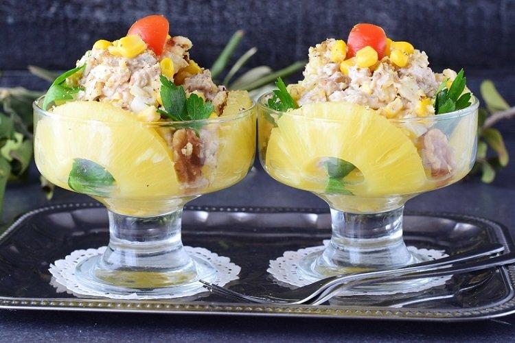 Pineapple, Nut, and Ham Salad