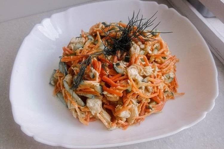 Mushroom, Pineapple, and Korean Carrot Salad