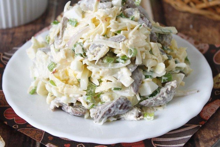 Pineapple and Chicken Heart Salad