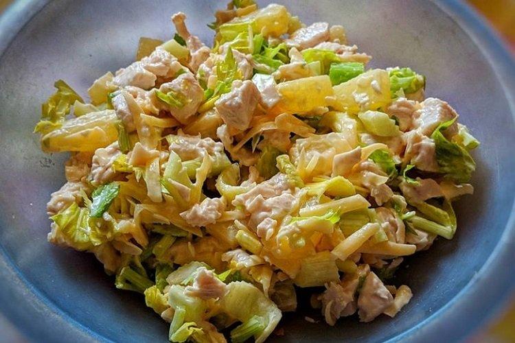 Celery, Cheese, and Pineapple Salad