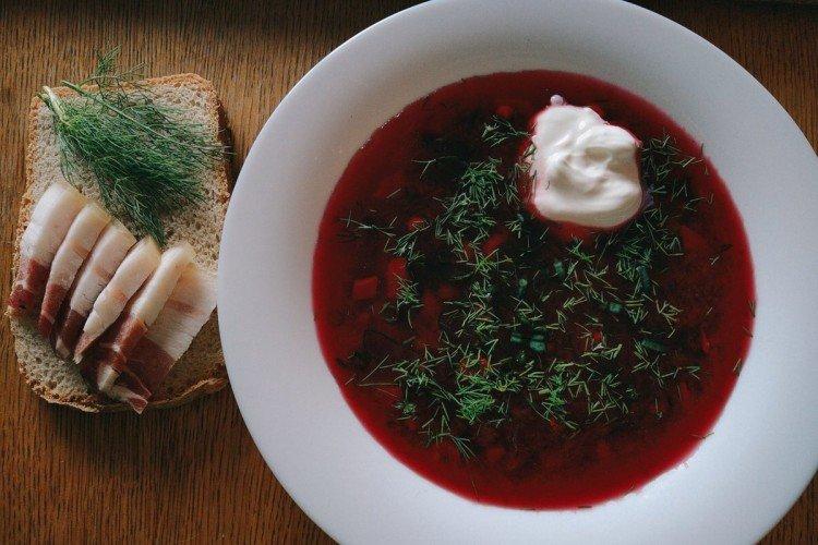 Cold Borscht with Pickled Beetroot