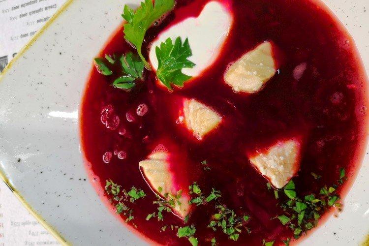 Cold Borscht with Fish