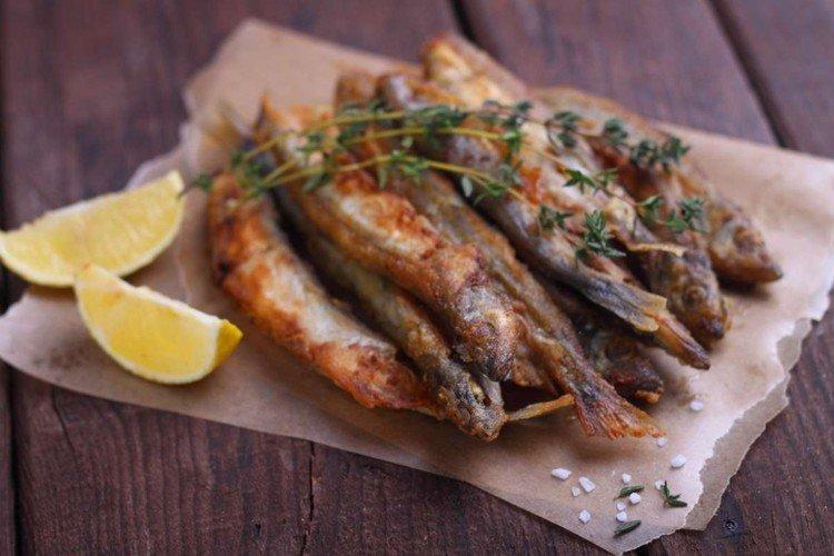 Capelán asado al horno
