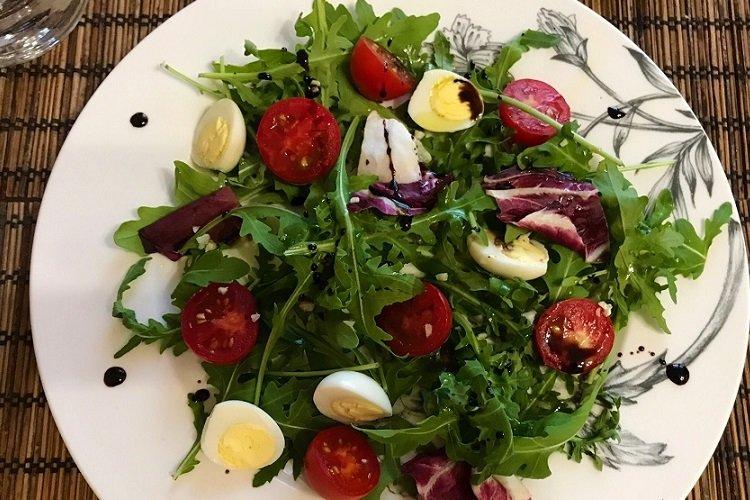 Arugula and Quail Egg Salad