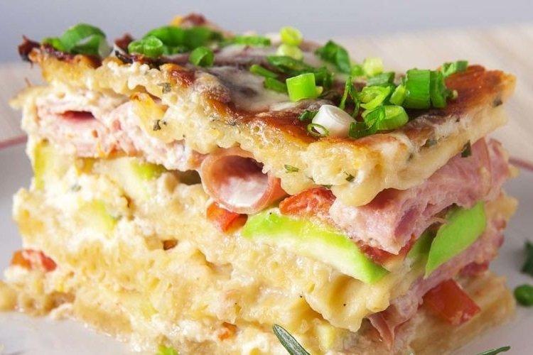 Pasta Bake with Ham and Zucchini