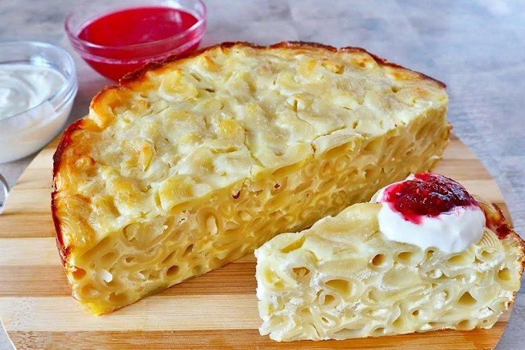 Sweet Pasta Bake with Cottage Cheese