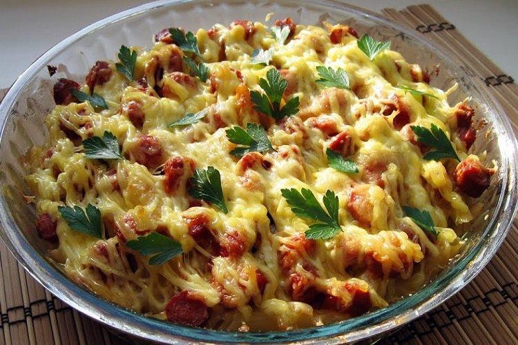 Cheese, Pasta, and Sausage Bake