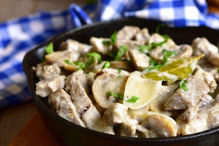 Pork Stroganoff with Mushrooms