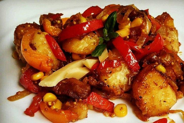 Bratkartoffeln mit Gemüse