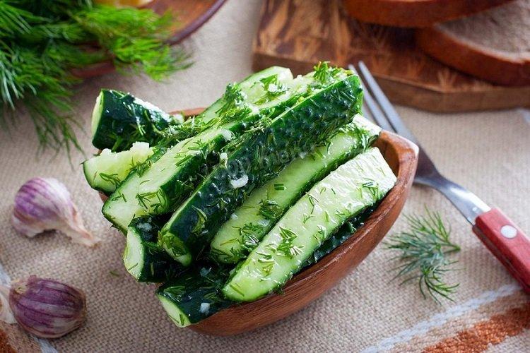 Quick Lightly Salted Cucumbers in a Bag