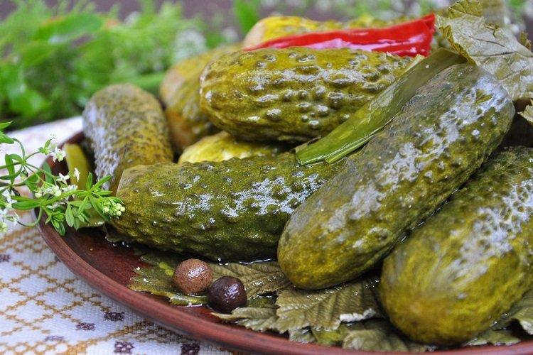 Lightly Salted Cucumbers with Bread