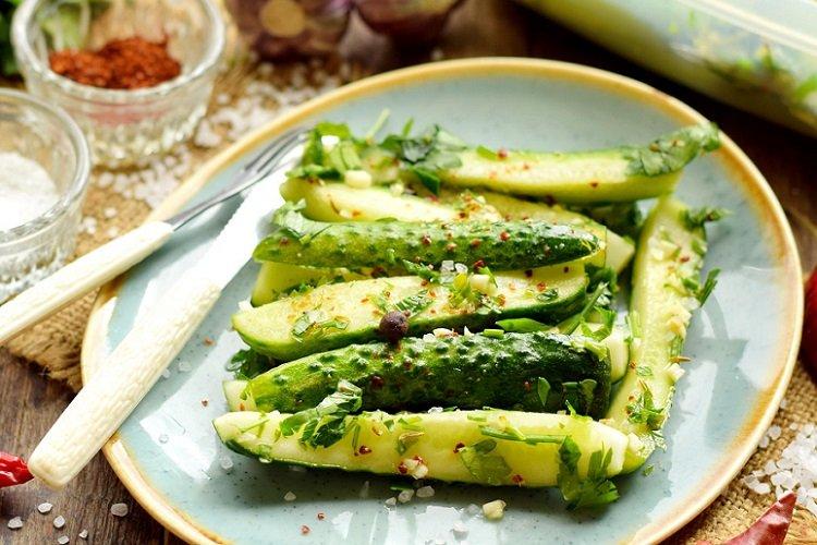 Lightly Salted Cucumbers in 2 Hours