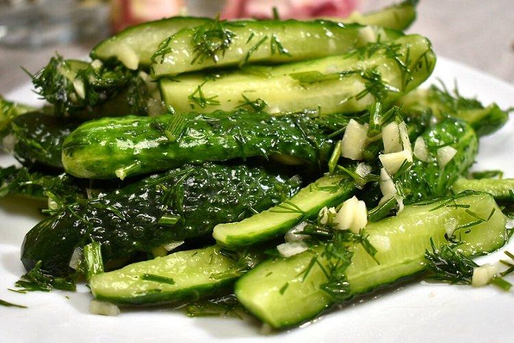 Lightly Salted Cucumbers with Mustard