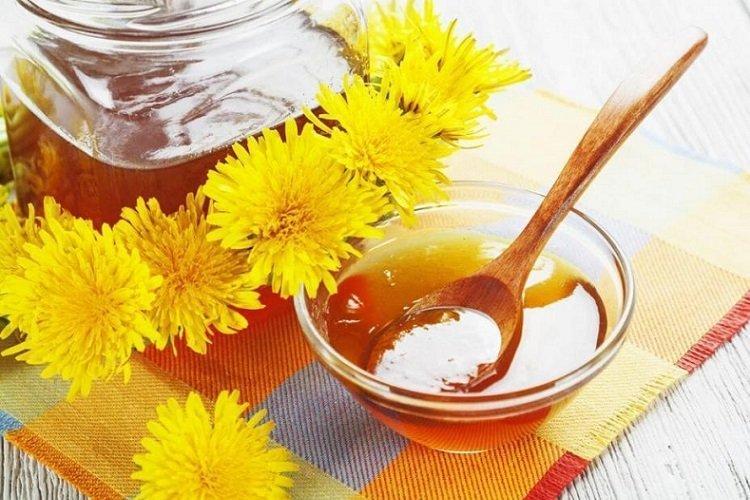 Mermelada de diente de león y miel