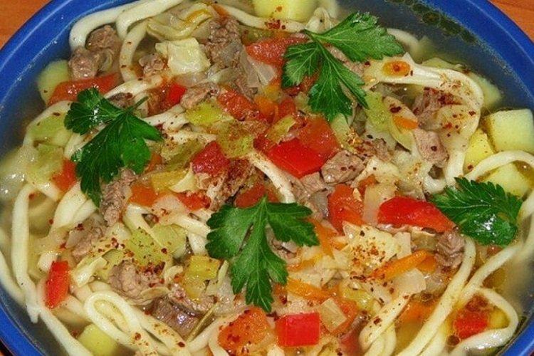 Lagman with Pickled Cucumbers and Beef