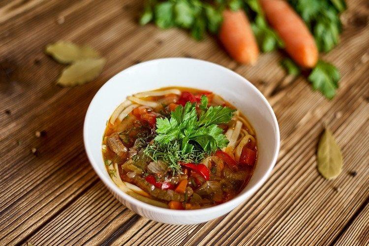 Lagman with Beef and Lamb Fat