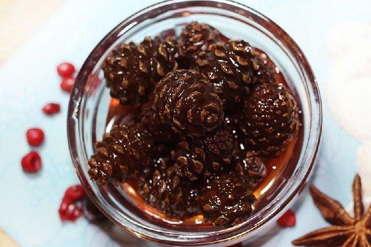 Pine Cone Jam with Cranberries