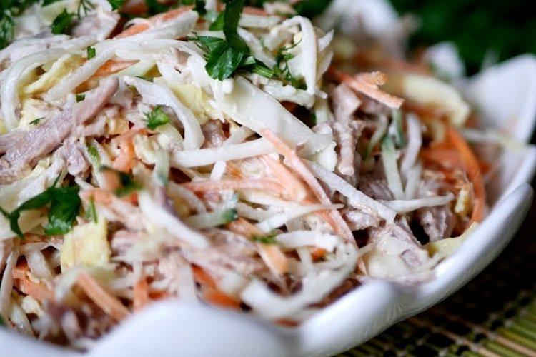 Beef, Radish, and Cabbage Salad