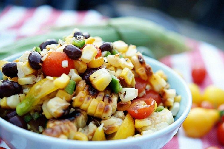 Roasted Corn and Red Bean Salad