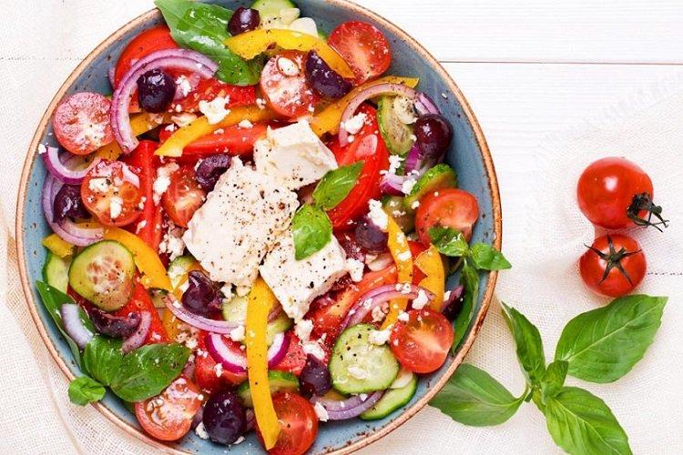 Feta, Red Bean, and Vegetable Salad