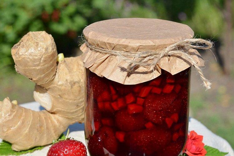 Erdbeermarmelade mit Ingwer