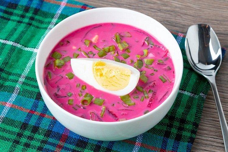 Cold Beetroot Soup with Kefir